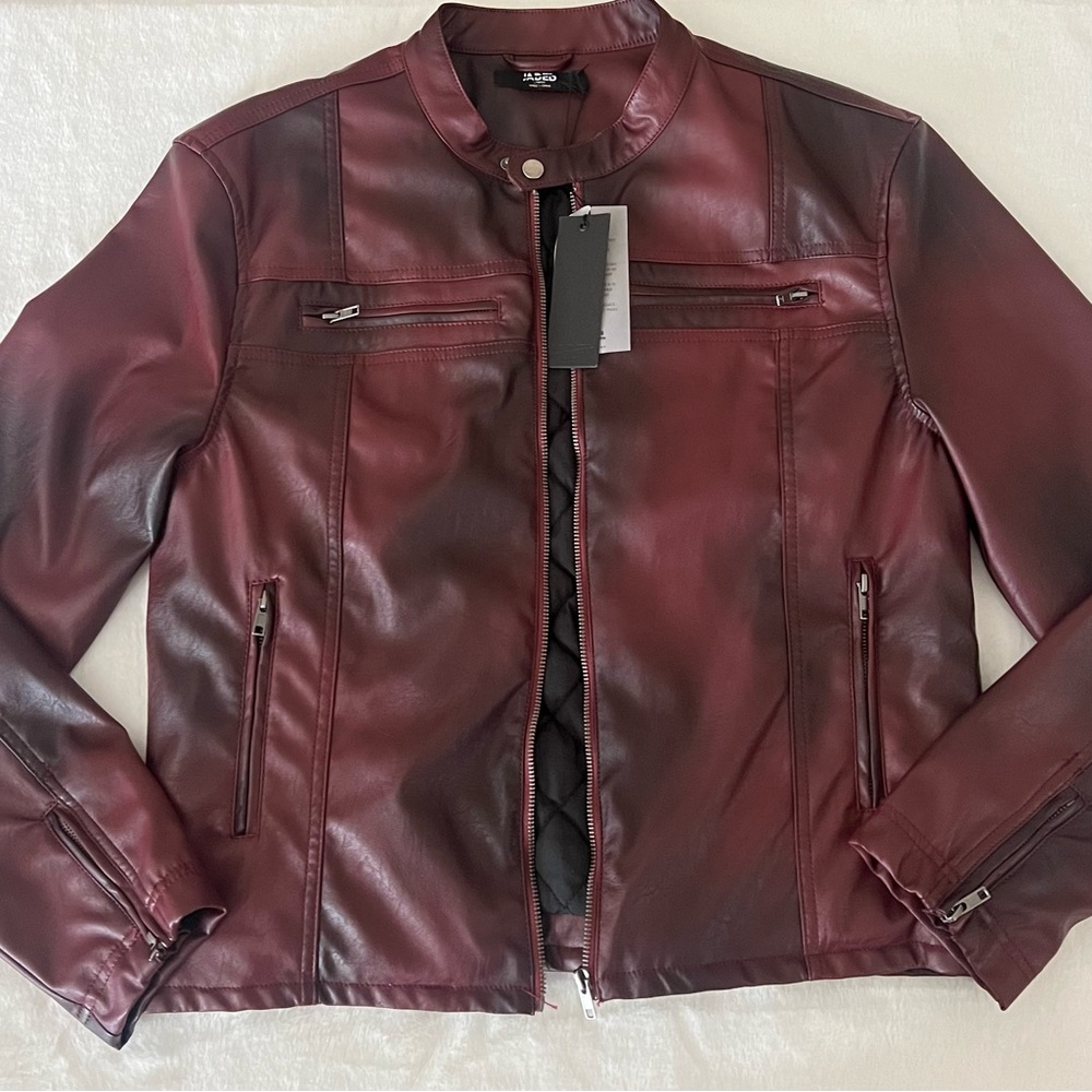 Jaded London oxblood piston jacket